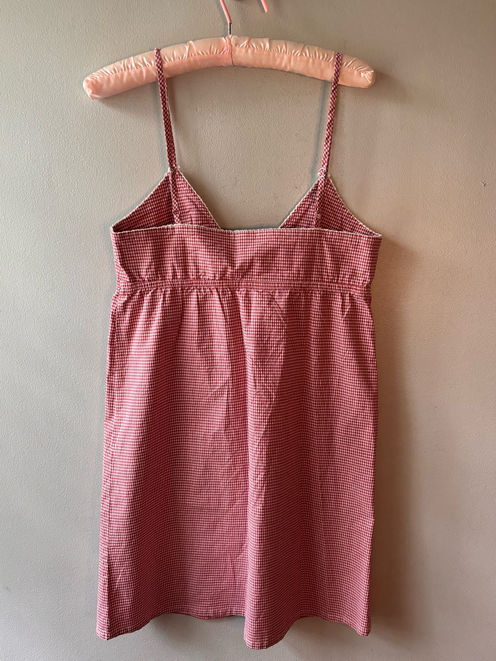 Brandy Melville Edith Red Gingham Babydoll Mini Dress Coquette - Picture 6 of 8